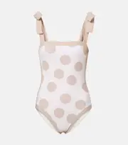 [Simkhai] Simkhai Piper polka-dot swimsuit UK 12 beige