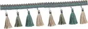 STARTIST Tassel Lace Trim,Long Fringe Trim,Chainette Polyester Tassel Polyester Fringe for Quilting,DIY Home Decor, Blue