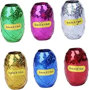 PERSELOSO 12 Pcs Holographic Curling Ribbons Vibrant Balloon String for Present Wrapping Party Decorations Weddings DIY Crafts Mixed Colors