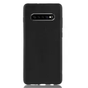 3 Pcs PU + TPU Protective Case for Galaxy S10 Plus (Black)