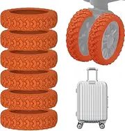 [LOGANZ] 8Pcs Luggage Wheel Silent Cover, Silicone Wheels Cover for Luggage Suitcase, Reduce Noise Suitcase Wheel Cover Protector, Luggage Accessories