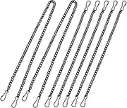 CLISPEED 7Pcs Picture Hanging Chain with Hooks Stained Glass Window Hanging Chain for Bird Feeders Ornaments and Signs Elegant Design for Home and Garden Decor