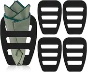 [WY LIGHTING LEVEL] 4Pcs Clear Invisible Pocket Square Holder for Men Pocket Square Scarf Organizer Tux Accessories for Men Vests Suits Jackets