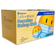 Medicom SafeMask 3Ply Face Mask For Child Earloop Blue 50/box