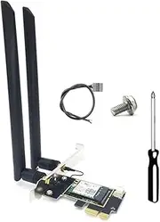 Snblzhef QCNFA765 WiFi Card WiFi6E PCI-E Wireless Adapter 5970M Triple Band 2.4G/5G/6G Bluetooth 5.2 802.11AX for Win10/Win11