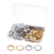 2 Colors Grommet Kit 50 Set 20mmx33mm Dia Copper Grommets Eyelets with 3 Tools
