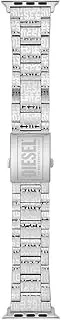 [Diesel] DSS0017 Men's Strap Compatible with Apple Watch®, 42/44/45/49 mm - 24 mm, Stainless Steel, Silver, silver, Classic