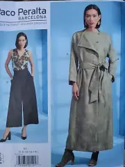 Sewing PATTERN VOGUE 1619 size MISS 6-14 duster sash pants coat jacket