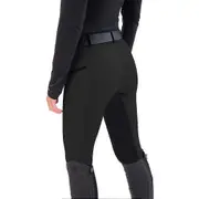 Stylish Slim Horse Riding Pants for Women High Elasticity Washable Leggings for Fitness Running Black M