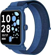 BIGGERFIVE Kids Fitness Tracker Watch, Pedometer, Heart Rate, 5ATM Waterproof, Sleep Monitor, Alarm Clock, Calorie Step Counter, Puzzle Games, 1.5" Smart Watch for Boys Girls Ages 3-14, Nylon
