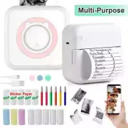 Mini Pocket Thermal Printer Wireless Bluetooth Inkless Photo Printing with Paper