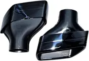 Compatible For BMW G30 G31 G38 540i 530i 525i Upgrade 5 Series Car 304 Stainless Steel Exhaust Tip Black Plated Rectangle Muffler Tail Tip(Black)