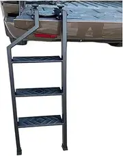 Universal Tailgate Ladder Compatible For Pickup Truck Car Rear Door Ladder Protective Frame Tailgate Folding Ladder Auxiliary Ladder