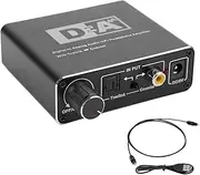 Starrypxl Portable Audio Converter Digital Coaxial Optical Fiber to Analog R/L Signal Converter 3.5mm Jack HiFi Amplifier