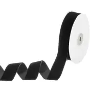 Velvet Ribbon 10 Yards 1" Wide Nylon Fabric Ribbons Black