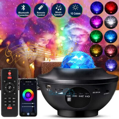 Galaxy Projector Starry Sky Night Light Ocean Star Party Speaker LED Lamp Remote