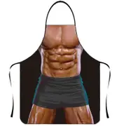 Funny Apron Personality Novelty Clear And Real Image Sleeveless Strap Waterproof Polyester Muscular Man Kitchen Apron Home Supplies Jikaixiang 3