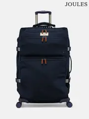 Joules Navy Blue Large 4 Wheel Soft Suitcase (AH6938) | $436
