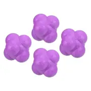Reaction Balls Coordination Agility Training Ball TPR High Difficulty Purple 4pc