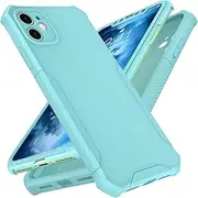 ORETech Designed for iPhone 11 Case with [2 x Tempered Glass Screen Protector] [Full Camera Lens Protection] Square Edge Shockproof Soft TPU+Hard PC Anti-Slip Phone Case for iPhone 11 Case-6.1" Green