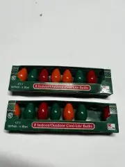Fifteen (15)NOS Vintage Kmart C-7 1/2 Multicolor Bulbs NIP