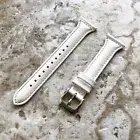 White Color Slim Elegant Soft Leather Band Strap for Fitbit Versa 3 4 Sense 2