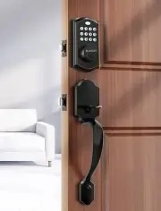 Keyless Entry Door Lock, Electronic Keypad Deadbolt with Handle, Auto Lock Front