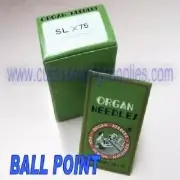 100 Singer 14U Serger Overlock Ball-Point Needles 16X75 SLX75 2054 SY2054