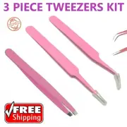 EYELASH HAIR EXTENSION TWEEZERS REMOVER NAIL ART CURVED AND STRAIGHT POINTED TIP