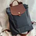 LONGCHAMP Le Pliage Original M Backpack Black - Canvas Black Brown Brand New