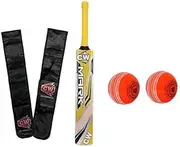 CW Mark Tennis Bat with Ball Bat Ball Set for Kids Bat with I-10 Balls Pack of 2 Kids Bat with Synthetic Ball Tennis Cricket Bat for Kids Kashmir Willow Bat Tennis Bat for Cricket