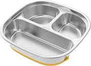 Stainless Steel Toddler Plate,Stainless Steel Baby Suction Plates,Metal Snack Food Portion Plates,Divided Designed Metal Kid Plate,Safe Kids Plates for Kids