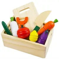 在飛比找蝦皮購物優惠-童心玩具~日本WOODY PUDDY蔬菜水果切切樂木盒裝~原