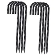 Rebar Stakes 8 Pack 16 Inches Black Steel J Hook J-16in-5/16-08pc J-black