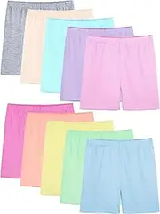[FEOEOR] 10 Pack Girls Dance Shorts Cartwheel Toddler Biker Under Dress Multi-Color Kids Bike Shorts Girls Clothes