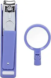 Straight Toenail Clippers, Toe Nail Clippers with Magnifier Nail Clipper Professional Portable Fingernail Toenail Clipper Cutter for Elderly Kid (Purple)