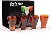 Beer Bottle Shot Glasses Set of 4, 2oz Funny Shot Glasses, White Elephant Gifts for Adults, Glassware Drinking Glasses, Great for Home Bar and Party Favors
