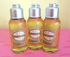 3 L'OCCITANE Almond Cleansing & Shower Oil 2.5 oz / 75 ml SET~total 7.5 oz/225ml
