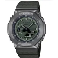 在飛比找蝦皮商城優惠-CASIO 卡西歐 G-SHOCK 八角金屬殼雙顯手錶 綠面