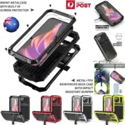 For iPhone 16e 16 15 14 13 12 Pro Max Waterproof Armor Metal Case MagSafe Cover