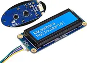 waveshare AiP31068 LCD1602 I2C Module,16x2 Characters Display, White Color with Blue Background, Compatible with Arduino/Raspberry Pi/Raspberry Pi Pico/Jetson Nano/ ESP32, 3.3V/5V