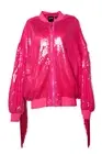 adidas Originals IVY PARK Sequin Bomber Fringe Triple Pink Jacket Beyonce Show