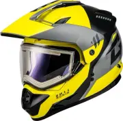 G-Max A41151194 GM-11S Ronin Helmet with Electric Shield Sm Yellow/Silver/Grey