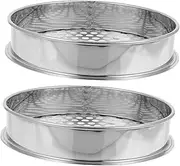 Generic 2pcs Gardening Tools Soil Blocker Gravel Dirt Shovel Ground Top Soil Garden Sieve Soil Sieves Strainer Rotating Soil Sieve Digging Garden Soil Sifter Sand Sifter Gardening Sieves