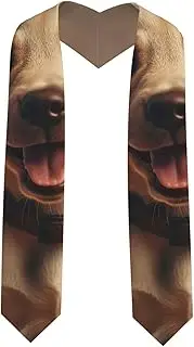 [VPPUR] Cute Labrador Dog Print Unisex Adult Graduation Stole Class Of 2024 Shawl Stole Class Celebrations Events, Sharp Corner, One Size