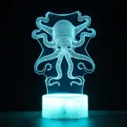Crack Base Sea Animal Series Creative 3D Colorful LED Decorative Night Light, Touch Version