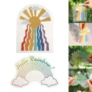 Rainbow Window Mirror Sticker Kids Glass Window Decal for Home Party Bedroom