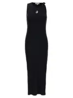 [J.W. Anderson] J. W. Anderson-Logo Ribbed Dress Abiti Nero-Donna XS Black