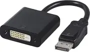 Astrotek 20 pins DP to DVI Adapter Converter Male to Female Active Connector DisplayPort Cable, Black, 15 cm