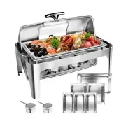13 QT Chafing Dish Buffet Set,Stainless Steel Food Warmer with Perspective Wi...
